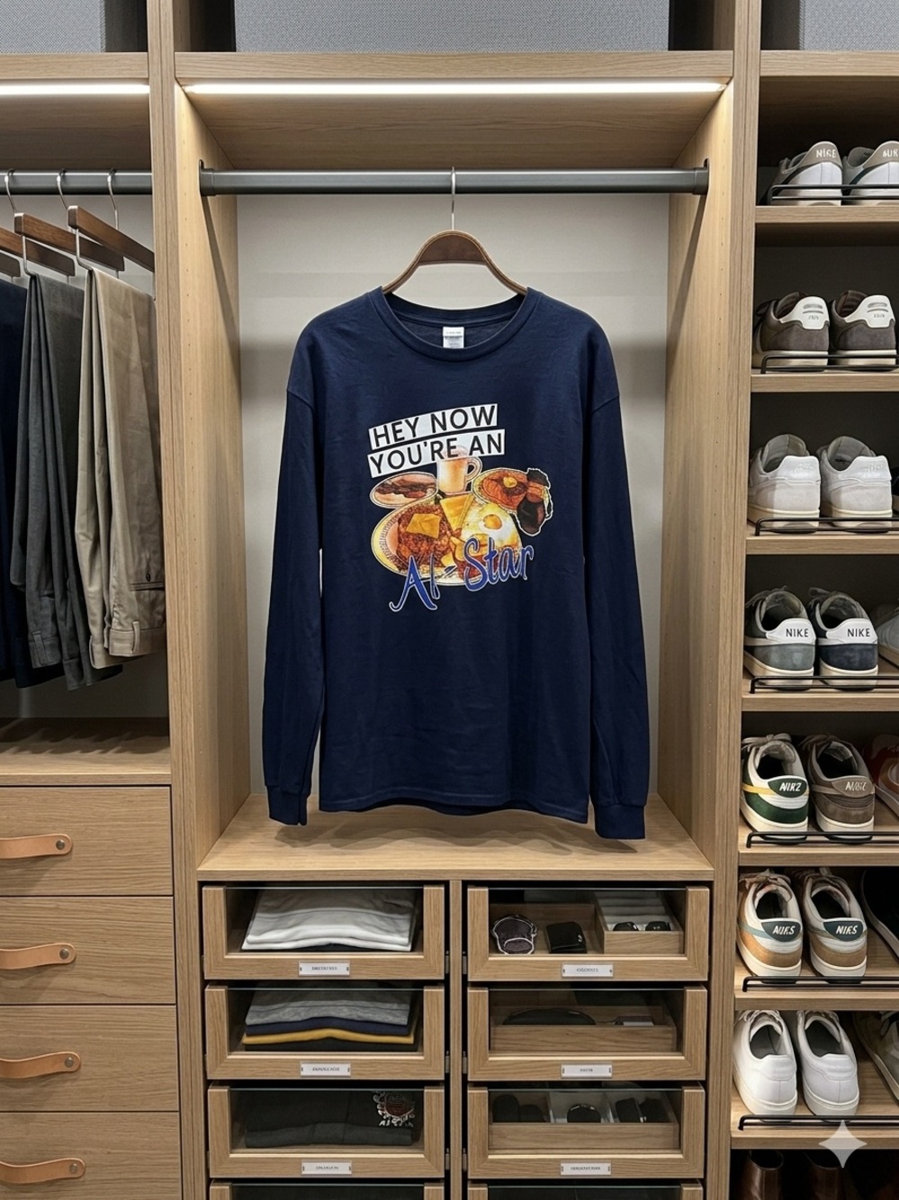 Delta Navy 'HEY NOW YOU'RE AN All-Star' Graphic Long Sleeve Tee